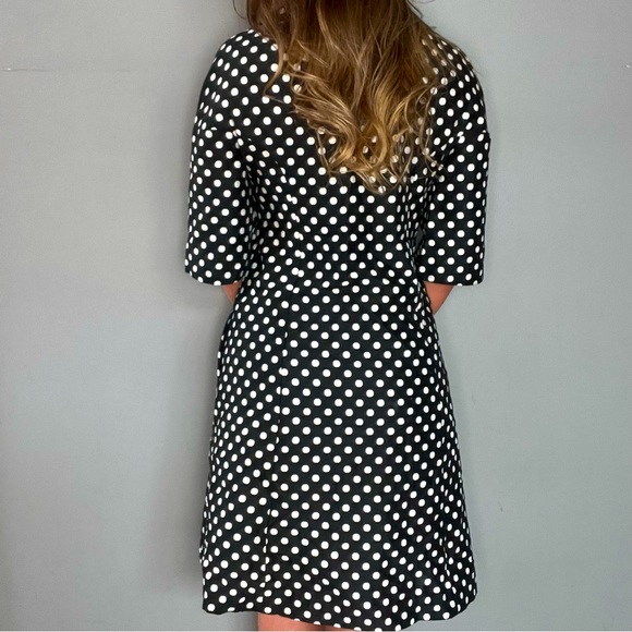 RARE Vintage Jane Justin Pinup Girl Polka Dot Swing Coat Jacket Trench Coat - Picture 3 of 7